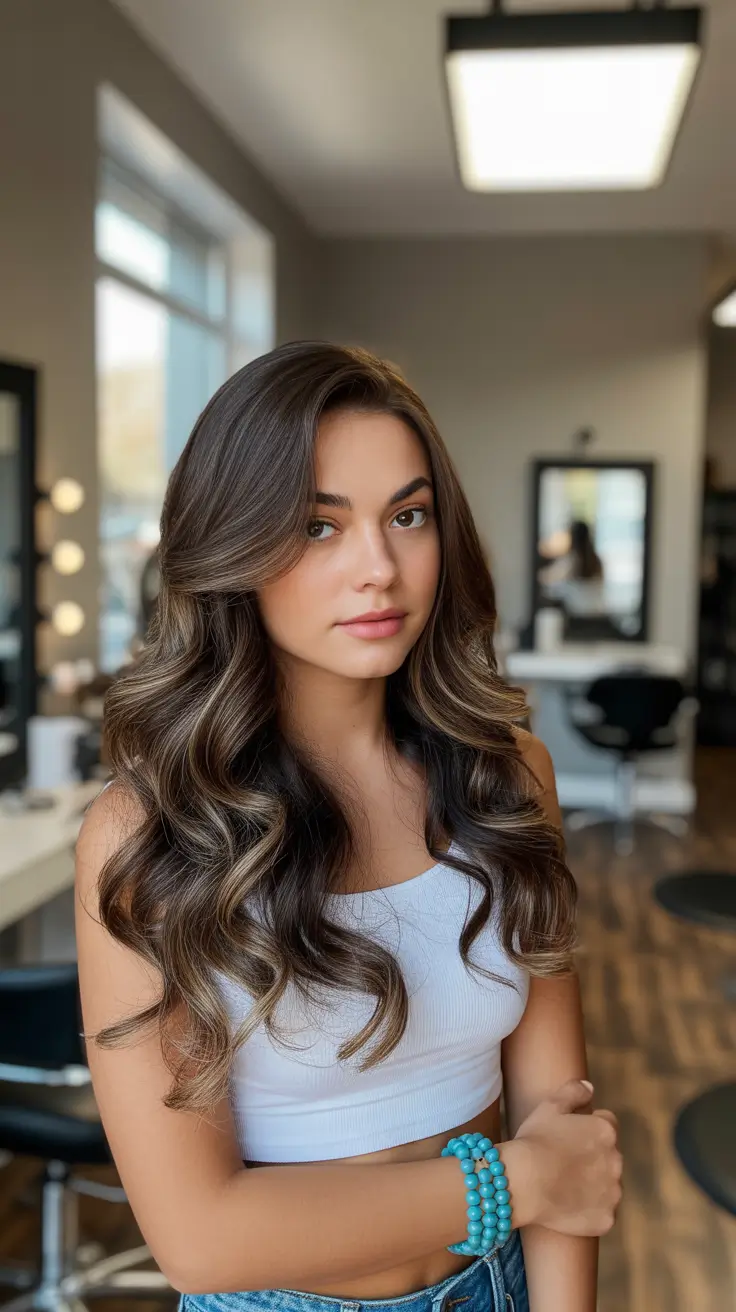 honey brown hair color 2026 Espresso Glow Waves