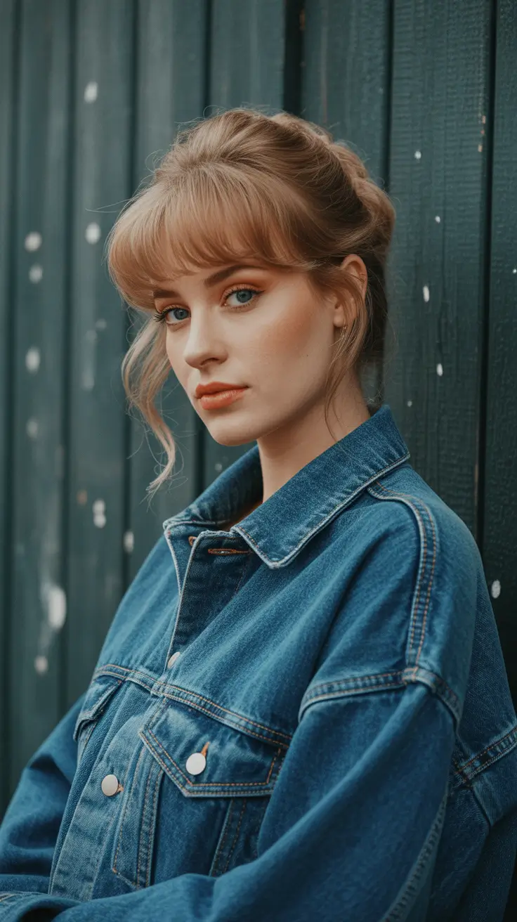 Soft Updo with Wispy Bangs haircut ideas