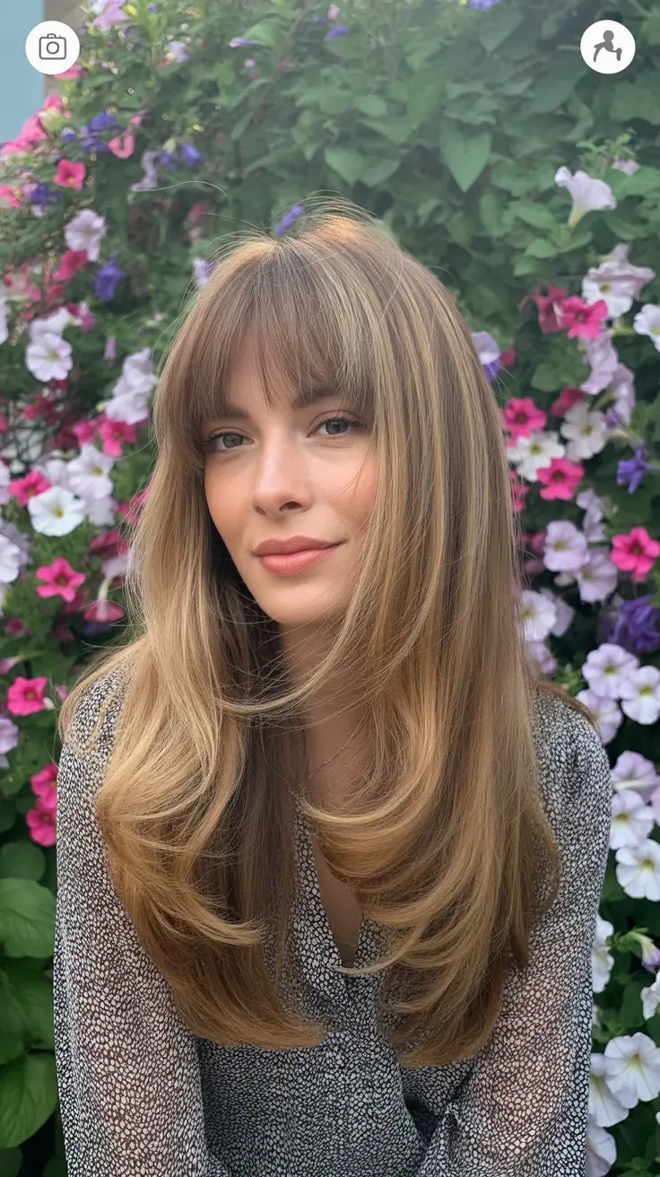 Honey Blonde Long Layered haircut ideas