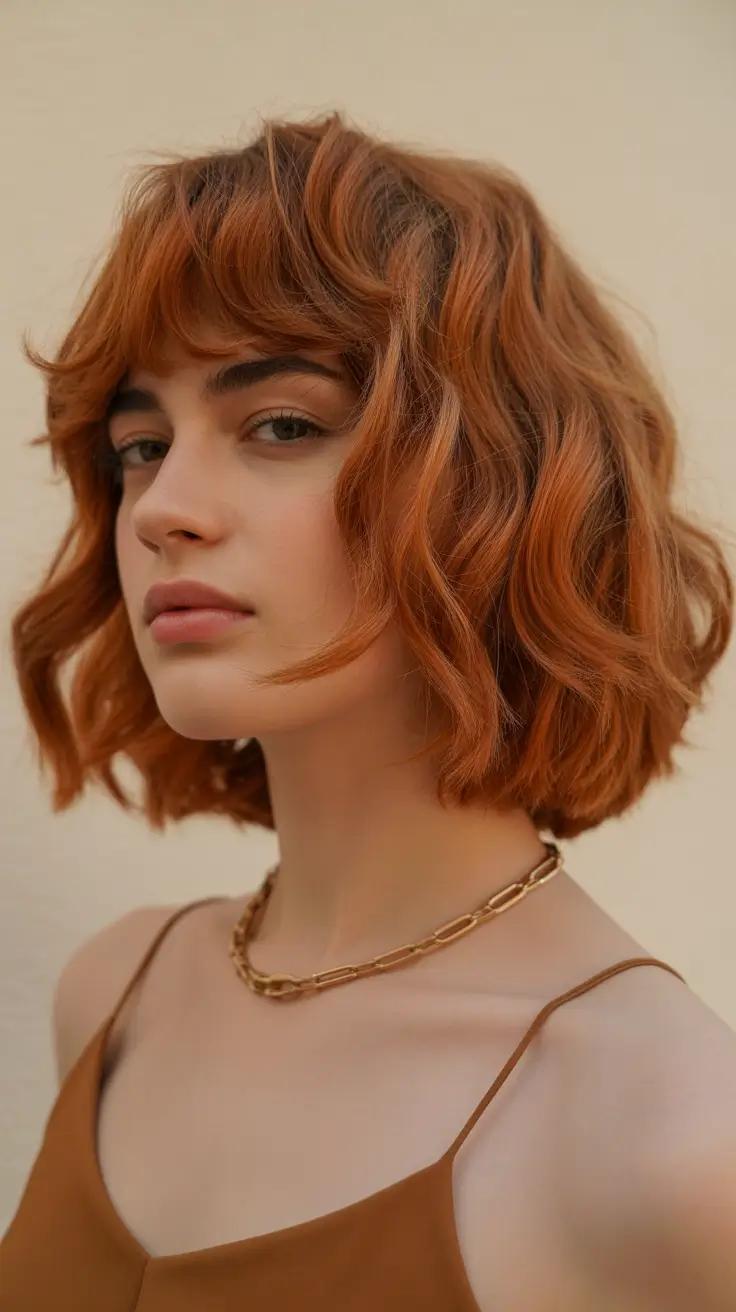 Short Copper Waves haircut ideas