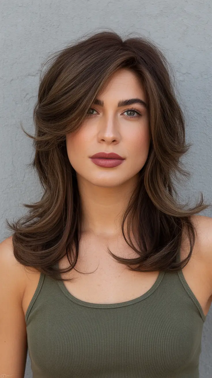 Textured Chocolate Shag haircut ideas