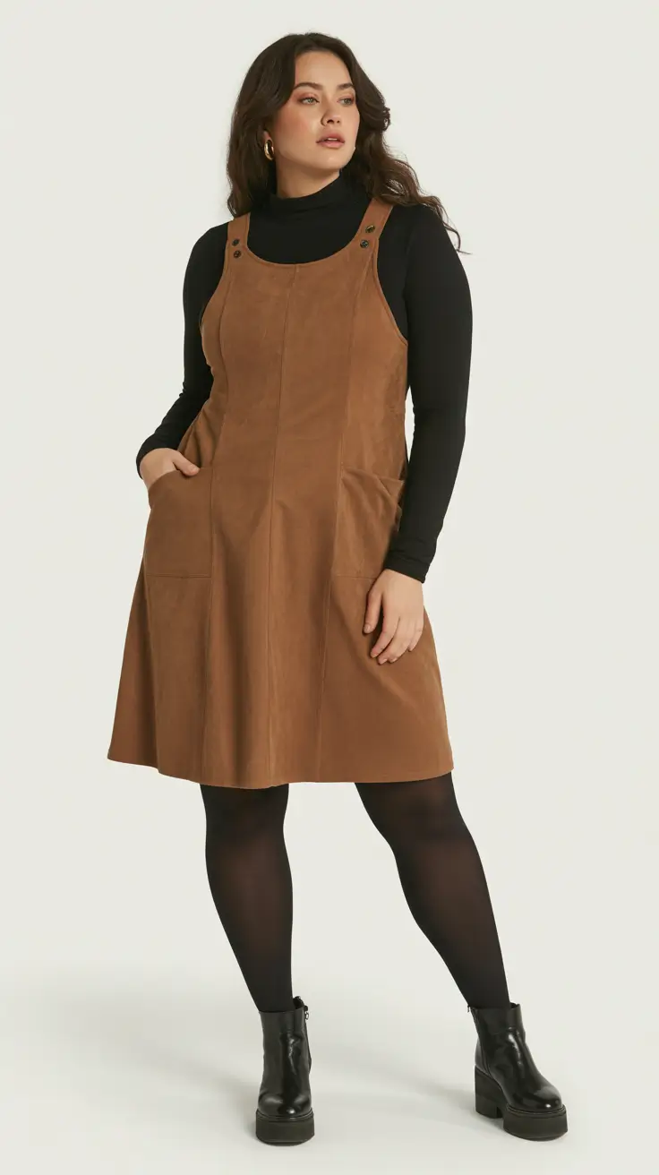 Midsize Outfits 2026 Warm Suede Layers