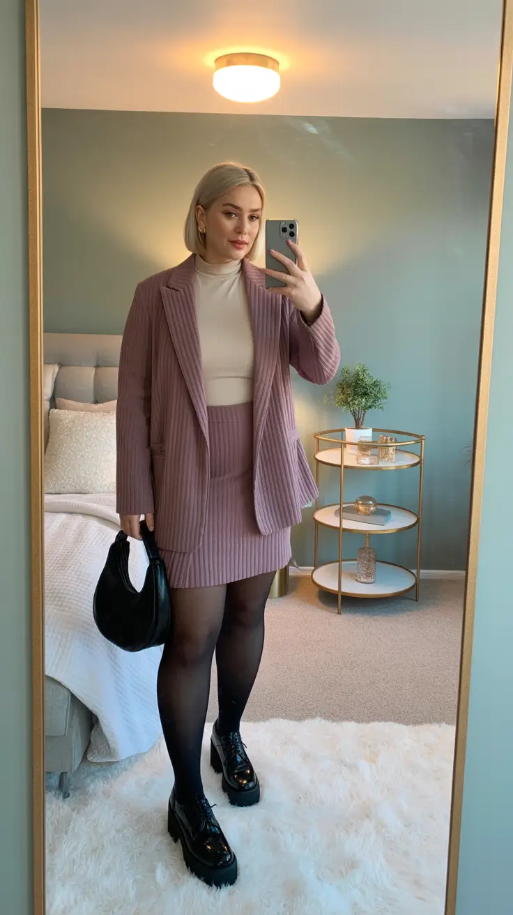 Midsize Outfits 2026 Mauve Power Play