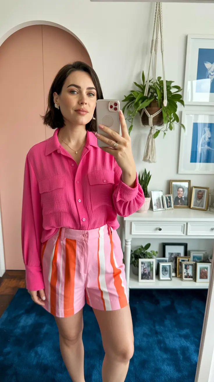Midsize Outfits 2026 Vivid Stripes and Joyful Lines