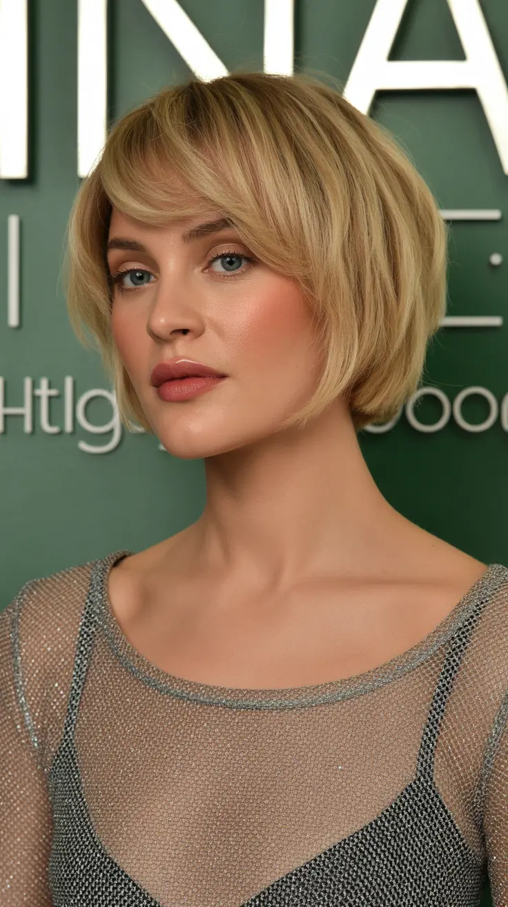 stacked bob haircut medium Stacked Medium Bob with Subtle Volume