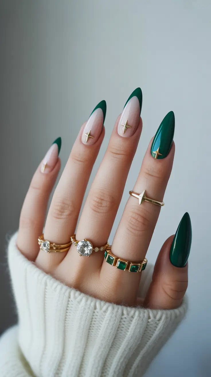 december-nails-design-2025-Emerald-Star-Elegance