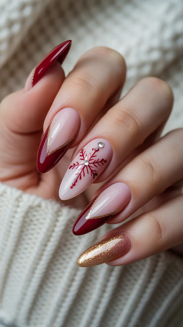 december-nails-design-2025-Golden-Red-Elegance