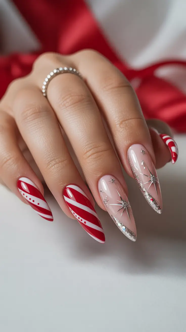 december-nails-design-2025-Candy-Cane-Stars
