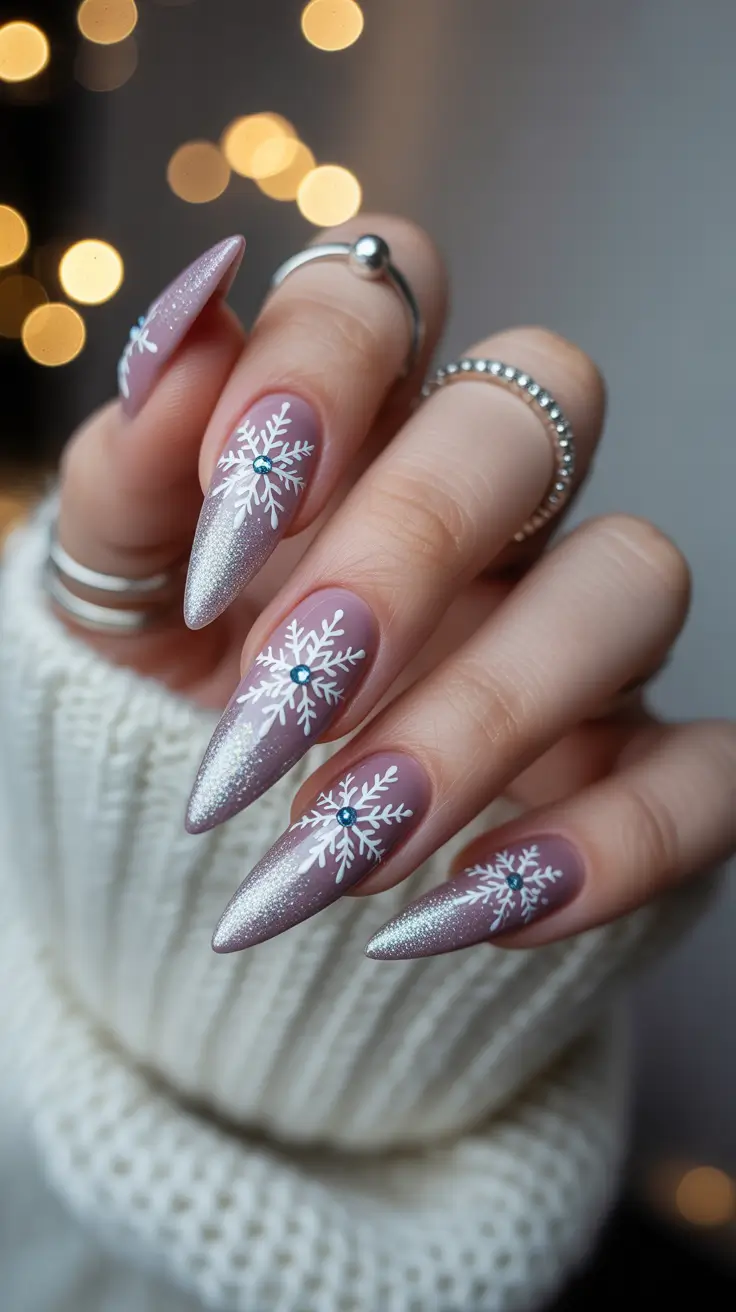 december-nails-design-2025-Frosted-Snowflake-Glow