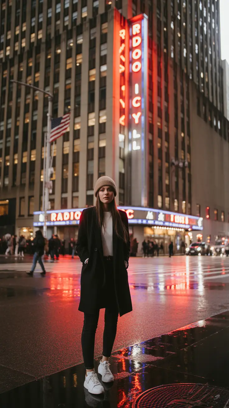 New York Style Inspiration 2026 Rainy Night Confidence