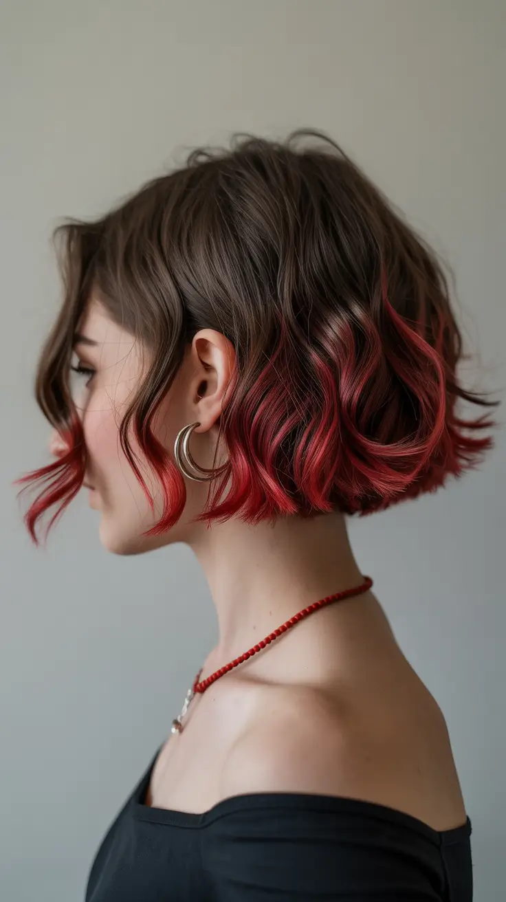 red hair colors 2026 Soft Brown Flame Tips