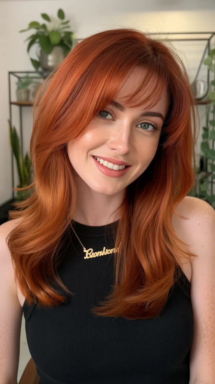 red hair colors 2026 Golden Copper Layers