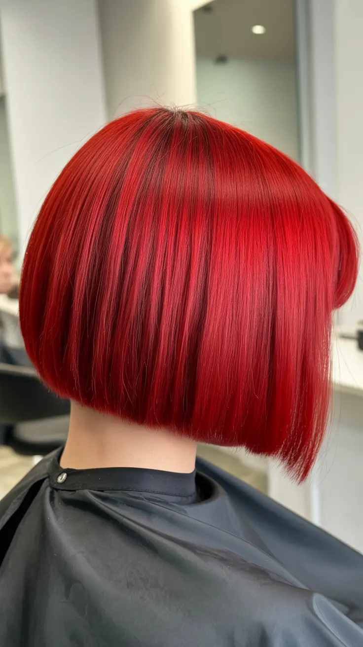 red hair colors 2026 Structured Cherry Bob