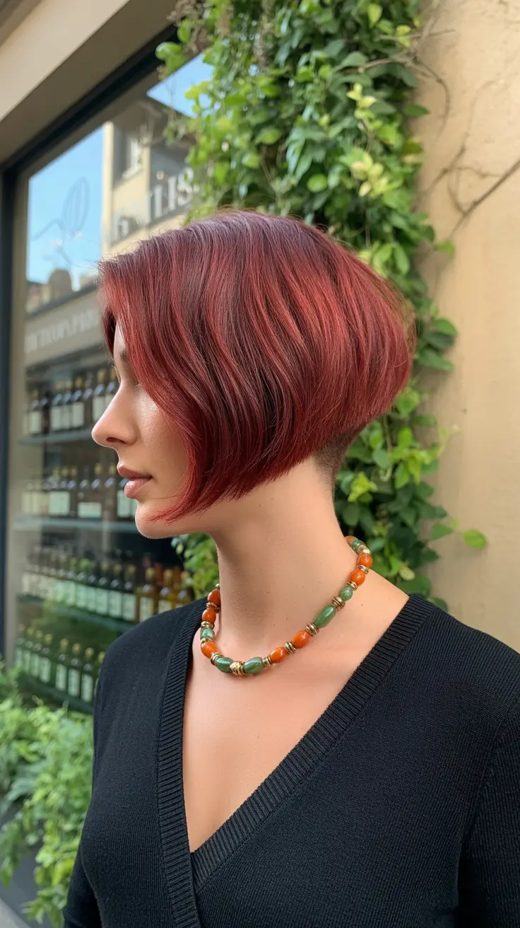 red hair colors 2026 Textured Ruby Crop