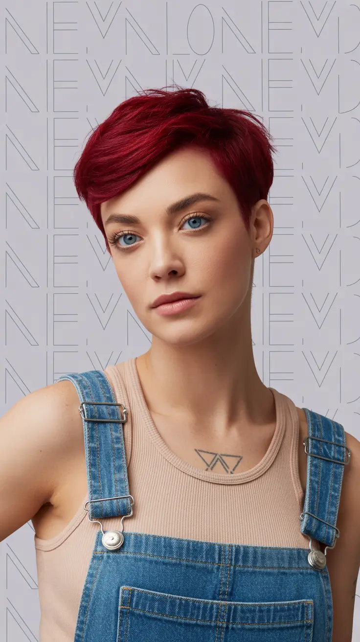 red hair colors 2026 Playful Raspberry Pixie