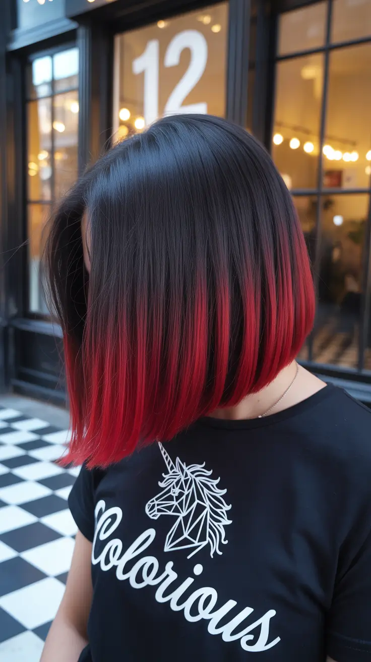 red hair colors 2026 Black Cherry Ombre