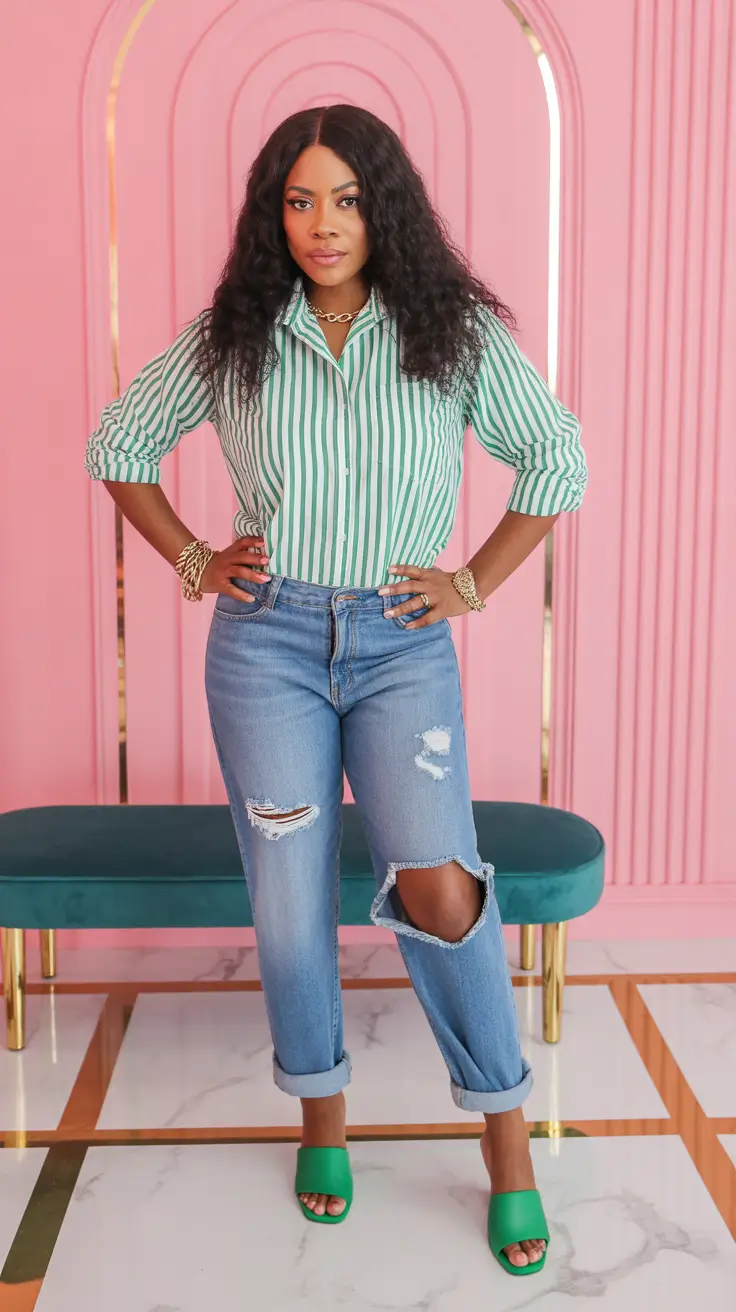 outfits for black women casual Emerald Ease