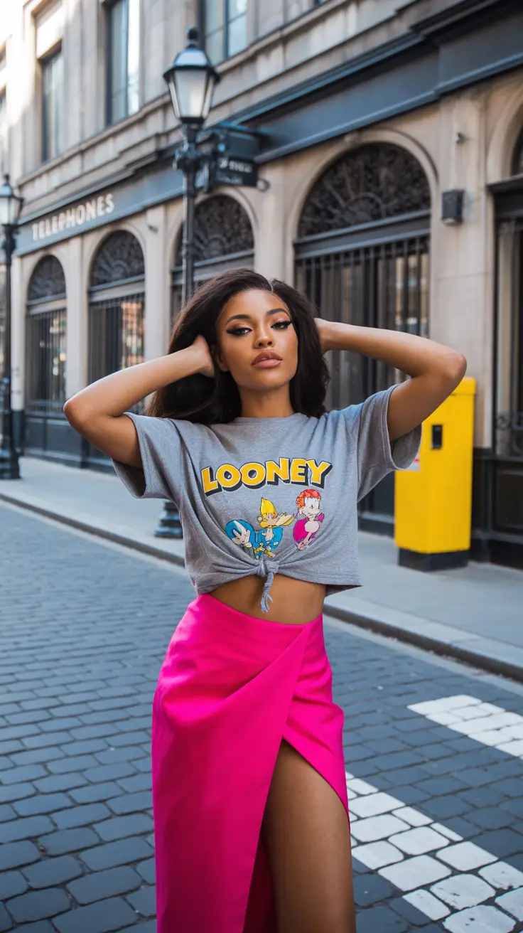 outfits for black women summer Playful Pop of Pink