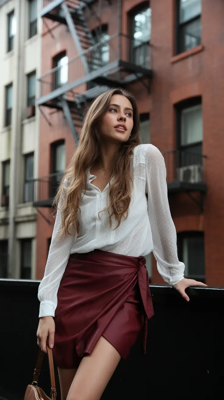 casual outfits for women Elegant Burgundy Touch