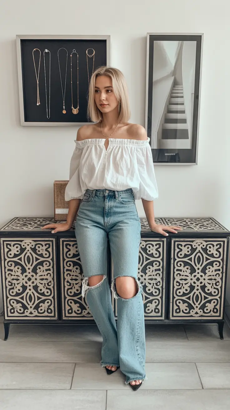 casual outfits for women Soft Romance in White