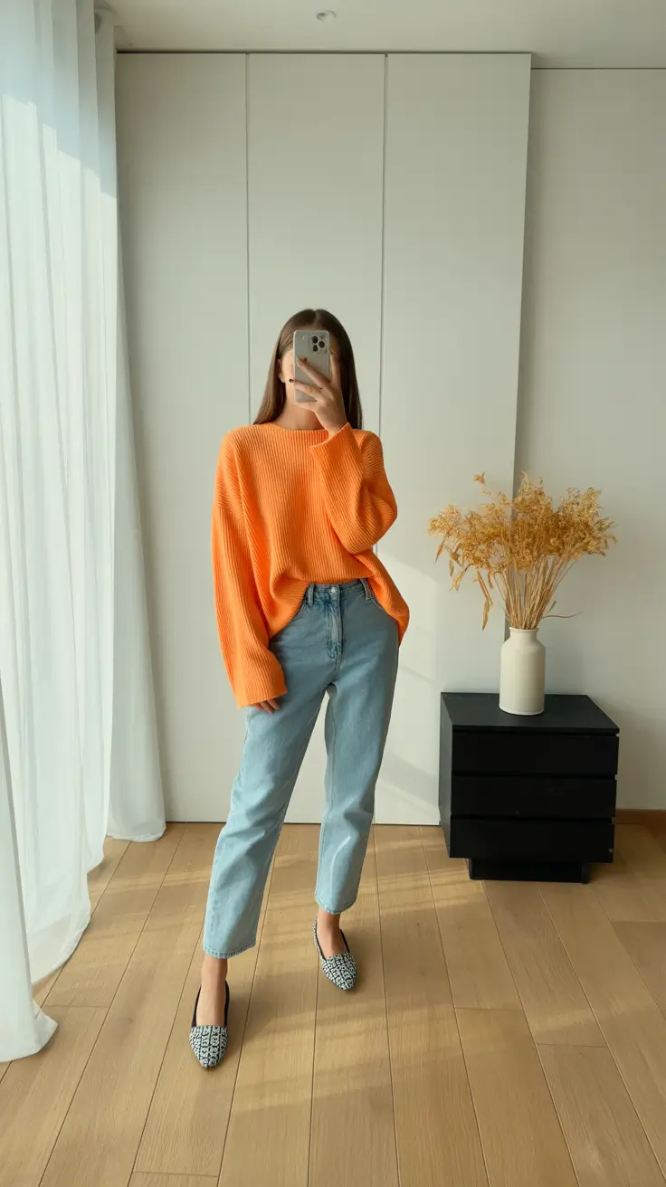 casual outfits for women Bright Confidence in Orange
