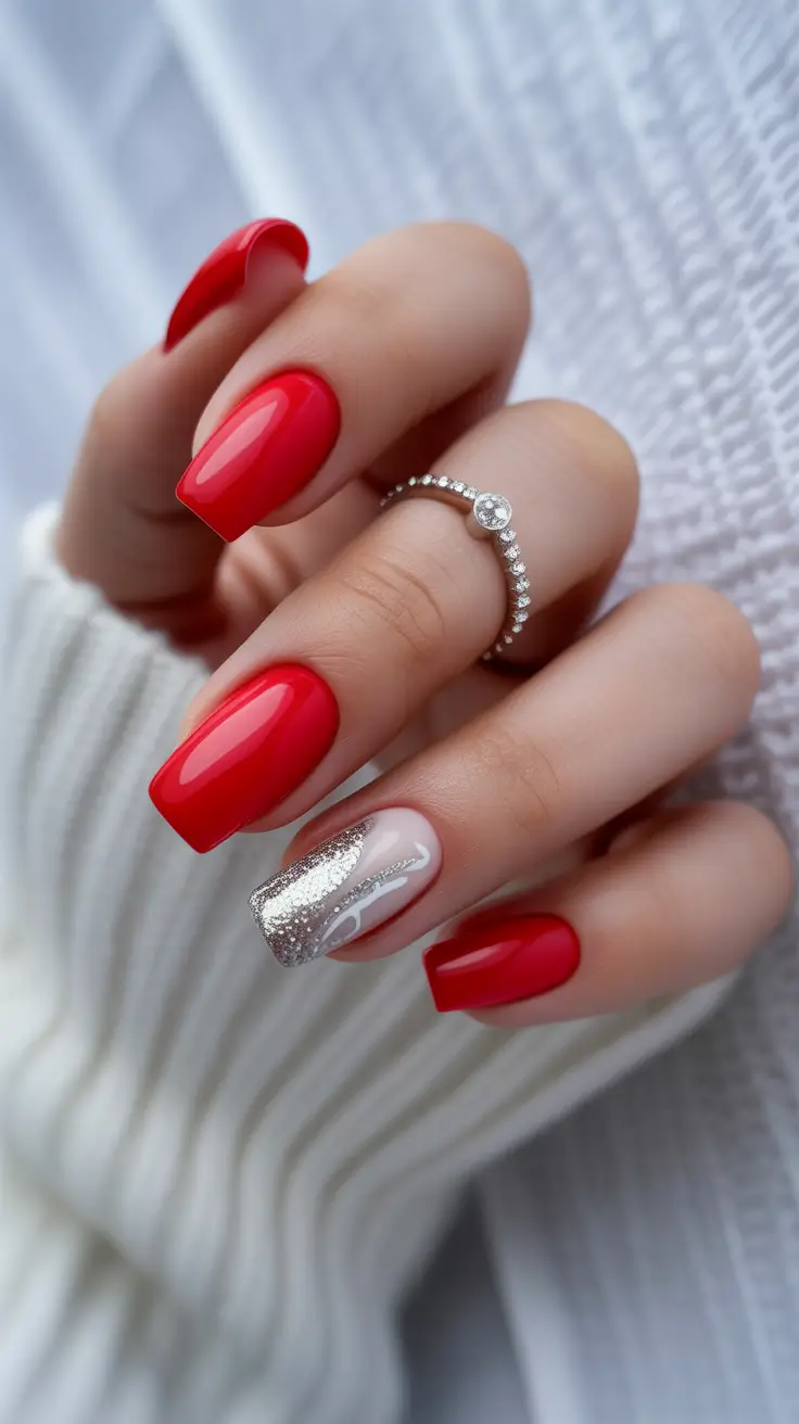 christmas nail colors 2025 Red Velvet Luxe