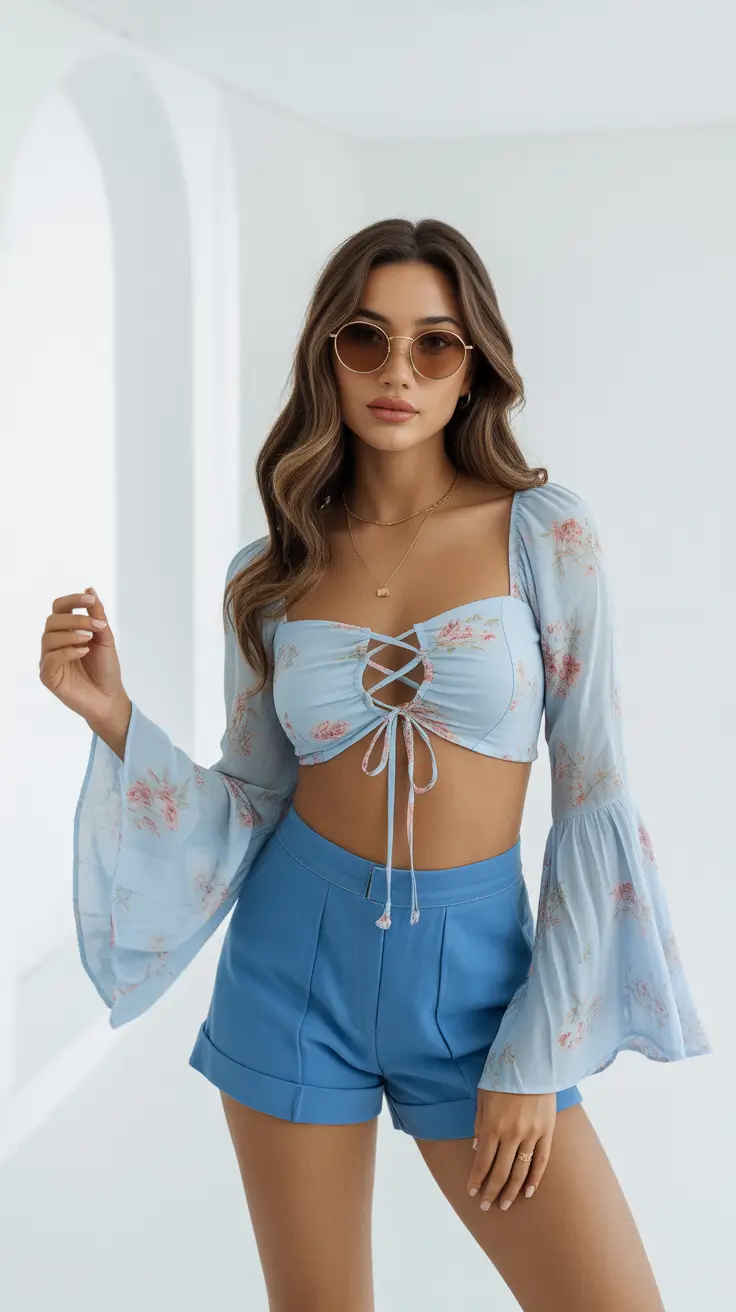 trendy outfits 2026 Soft Blue Elegance for 2026 Spring