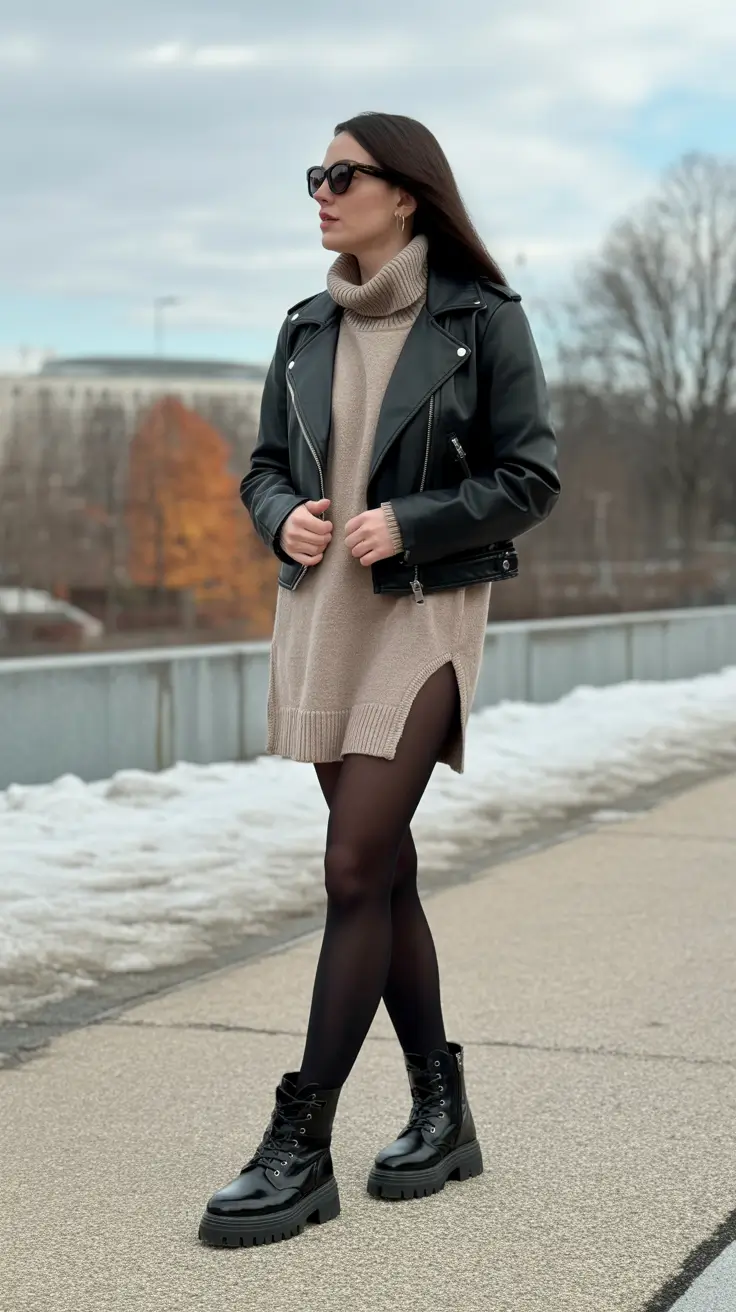 trendy outfits 2026 Cozy Rebel Chic