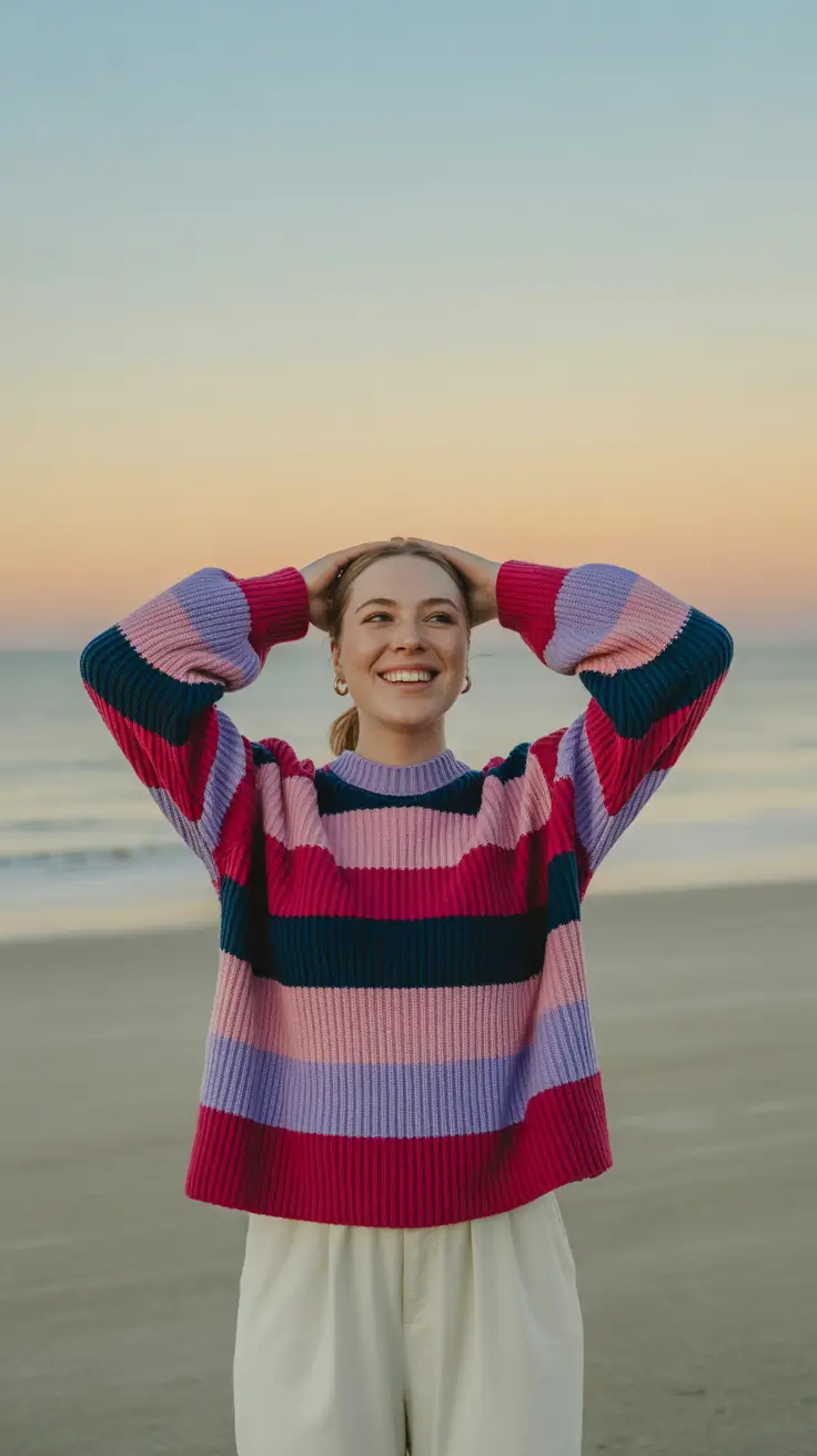 Trendy sweater outfits 2026 Sunset Cheer