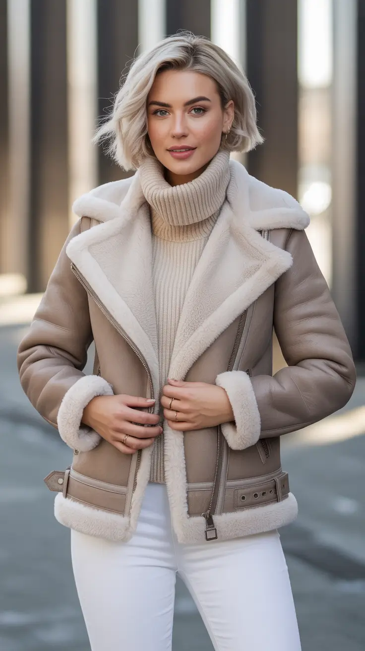 cold weather outfits winter Neutral Chic for the Frosty Morning
