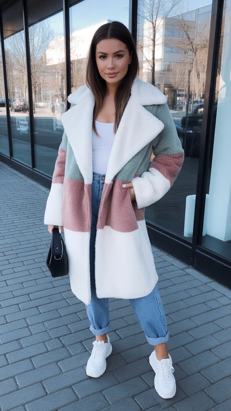 cold weather outfits winter Colorblock Cool Girl Energy