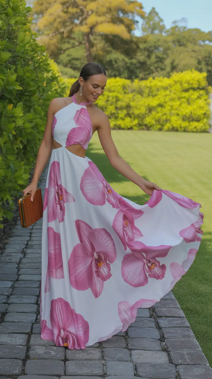 Wedding guest outfit ideas 2026 Floral Whispers and Flowing Dreams