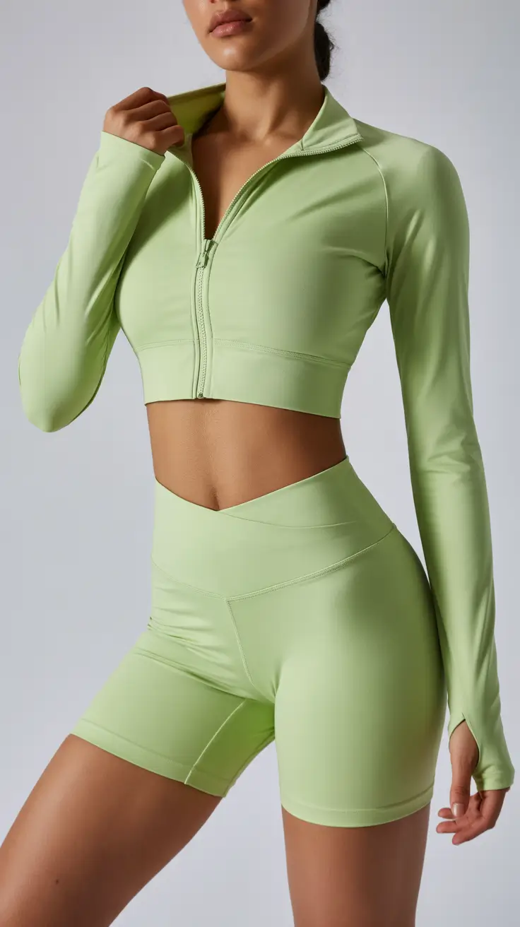 workout outfits women Lime Sport Chic Shorts Set