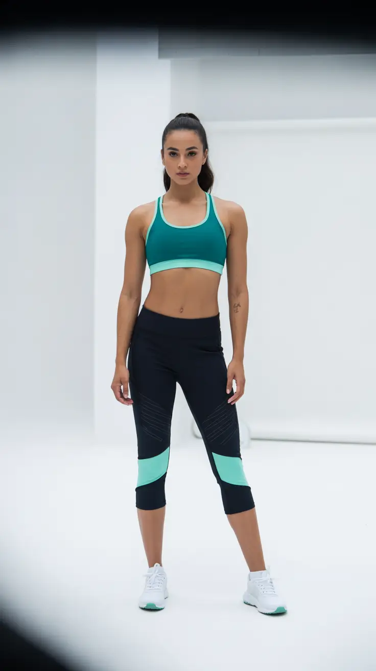 workout outfits women Teal Energy Fusion