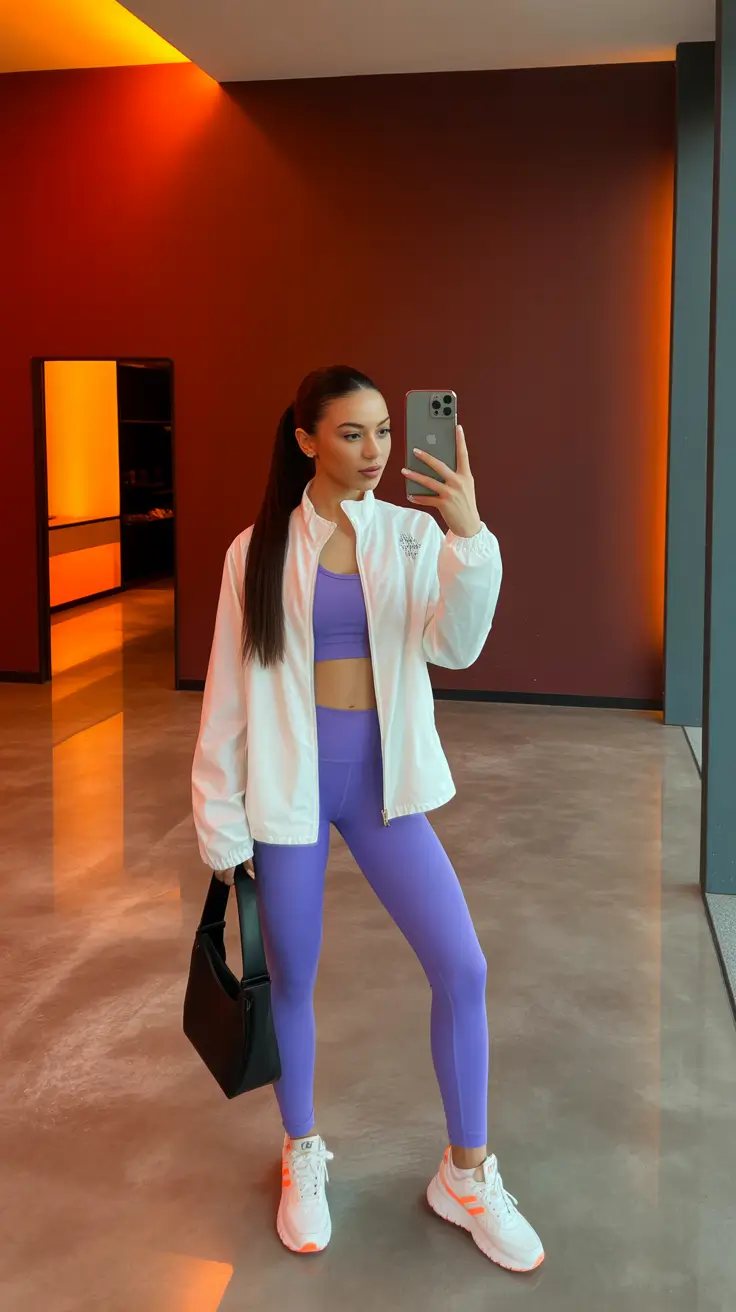 workout outfits women Lavender Lounge Layers