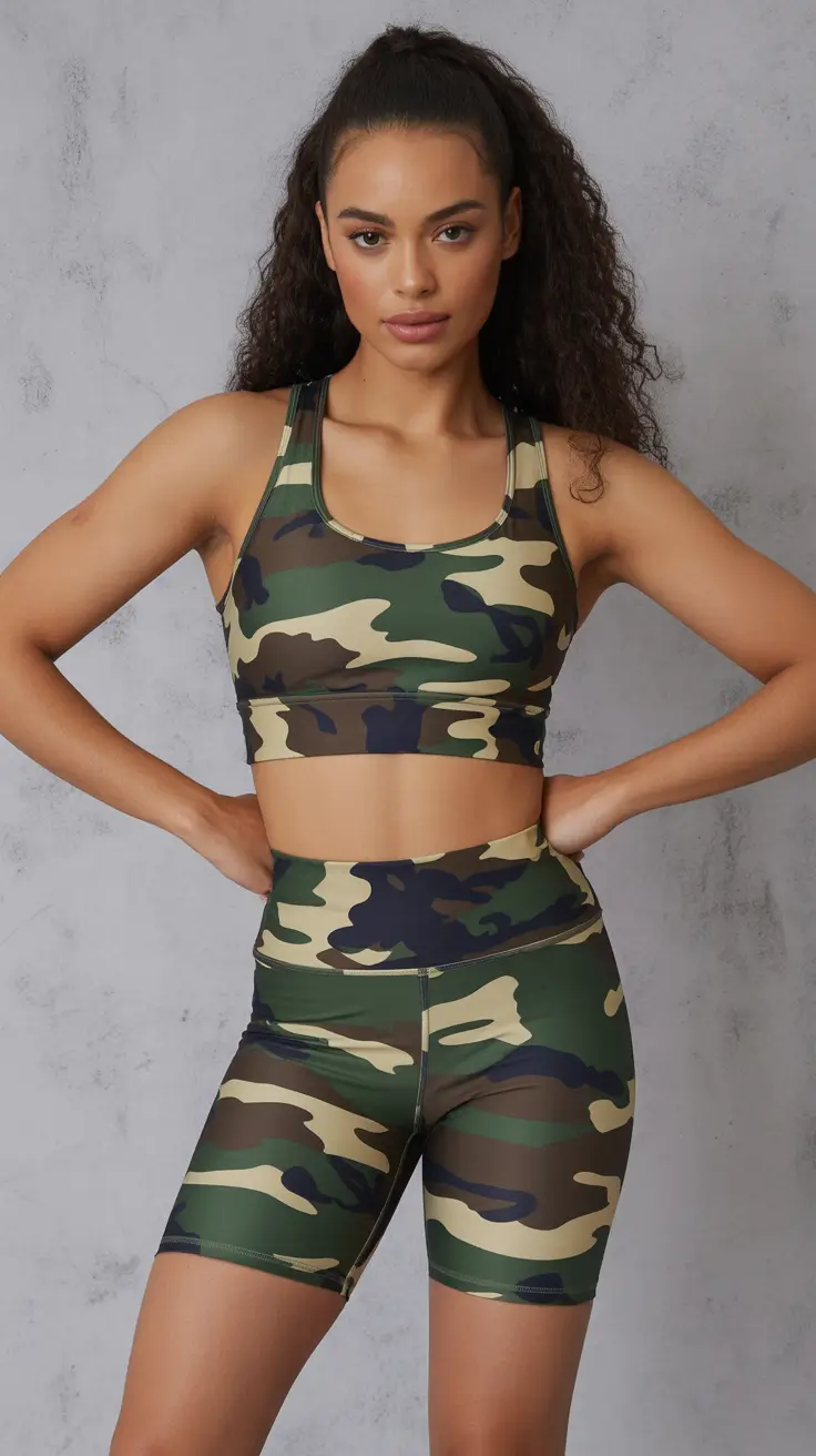 workout outfits women Camouflage Comeback