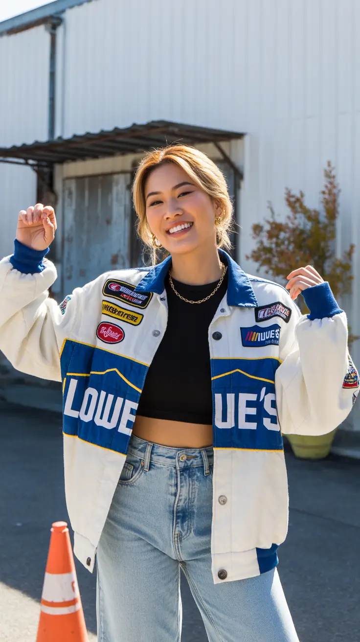 y2k outfits ideas 2026 Racer Girl Revival