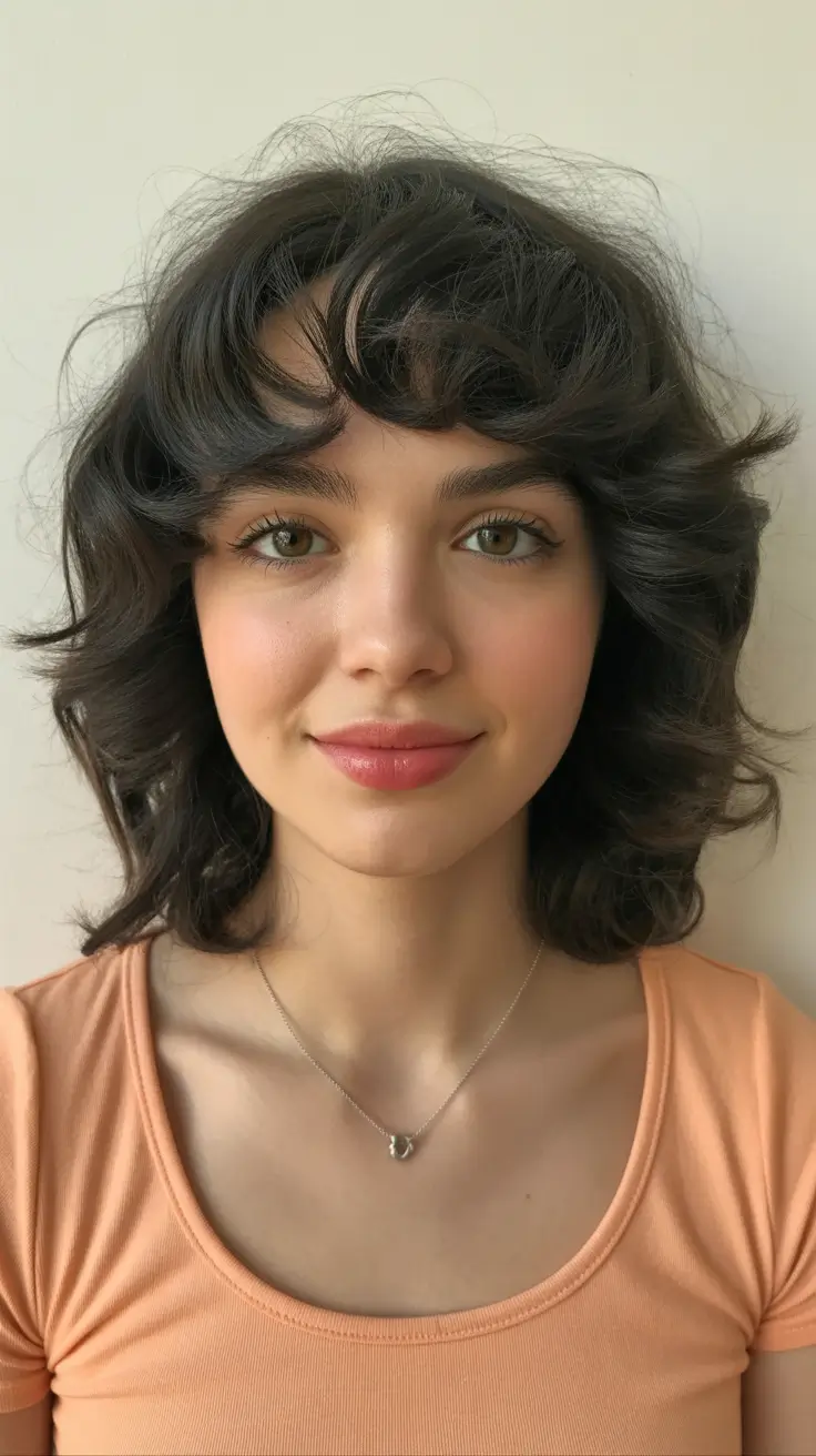 haircuts-for-wavy-hair-2026-Short-Butterfly-Cut-with-Baby-Bangs
