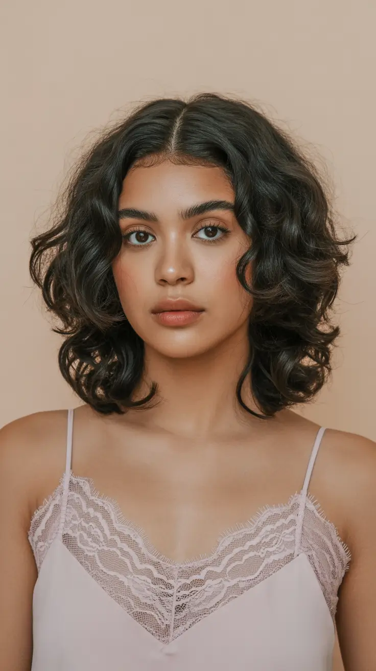 haircuts-for-wavy-hair-2026-Defined-Medium-Length-Curls-with-a-Center-Part