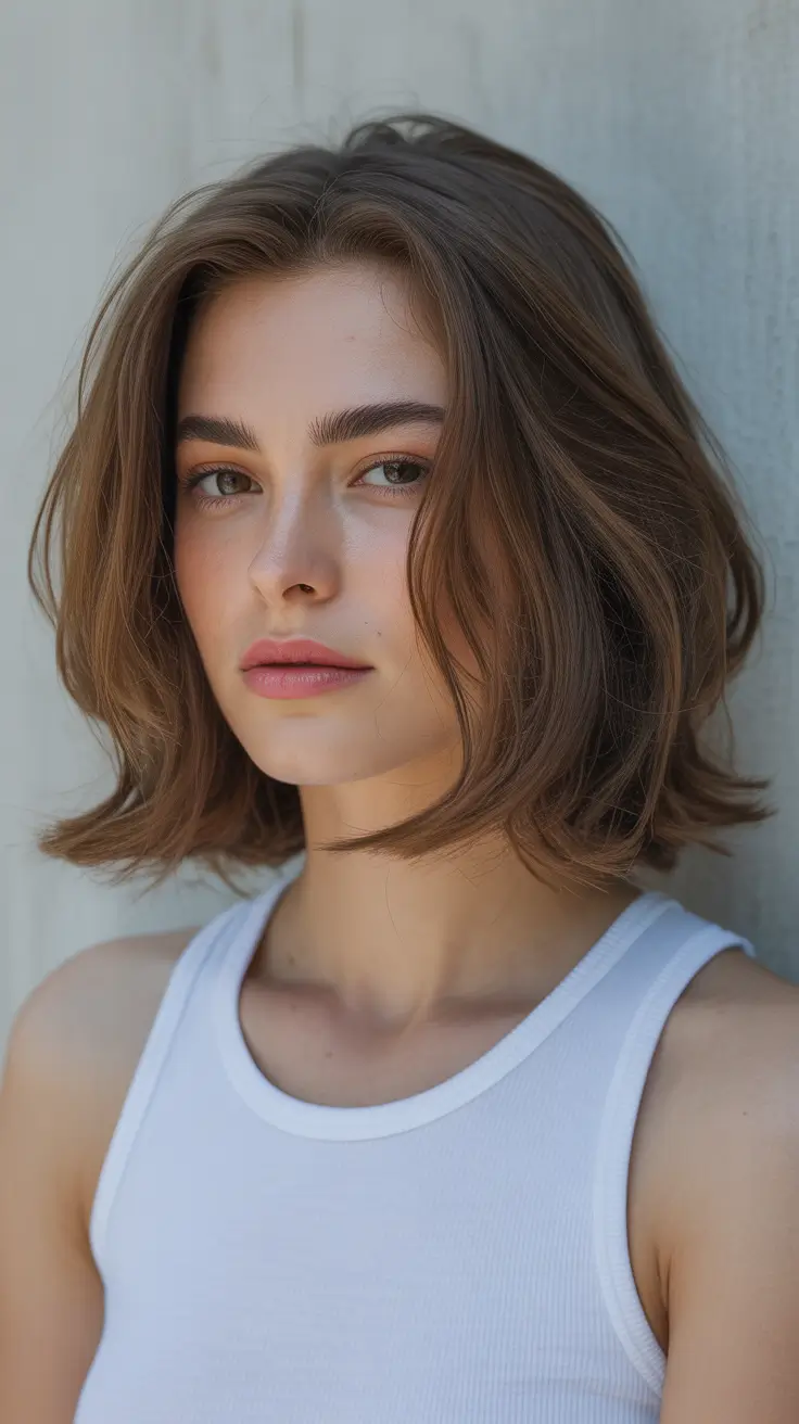 lob haircut with layers Soft Volume with Natural Movement
