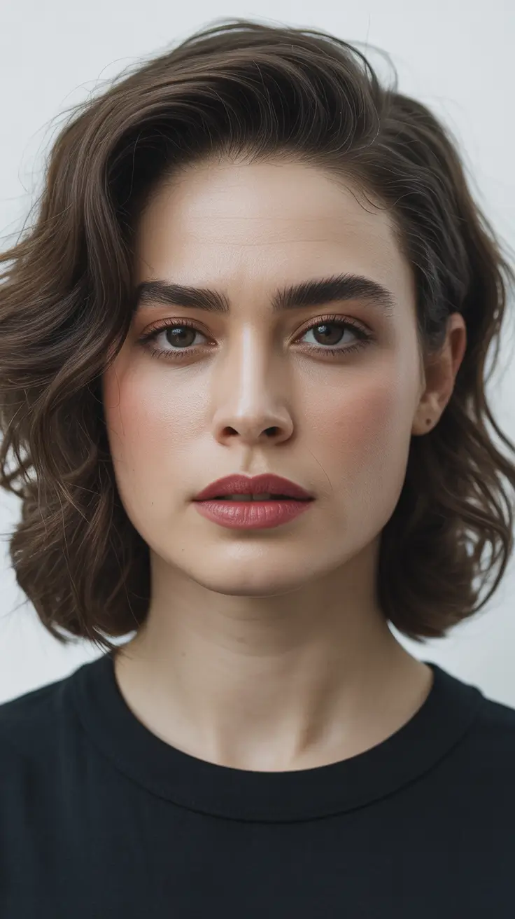 lob haircut side part Deep Side Part Glamour