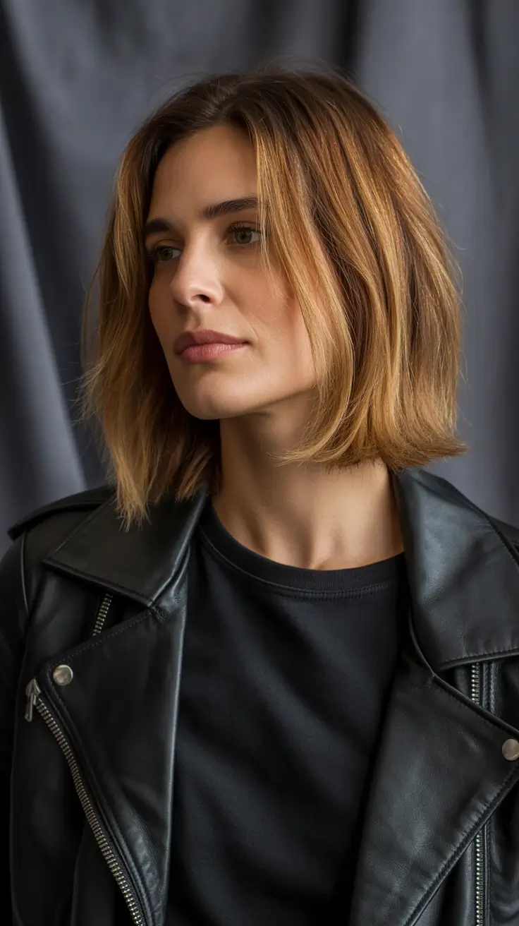 lob haircut layered Cool-Girl Layers with Edge