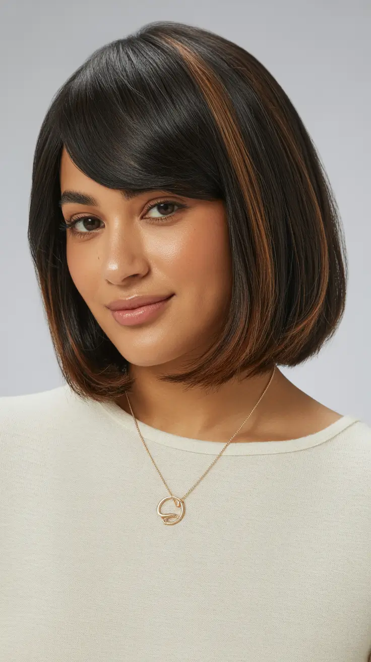 lob haircut brunette Softly Angled Brunette Lob