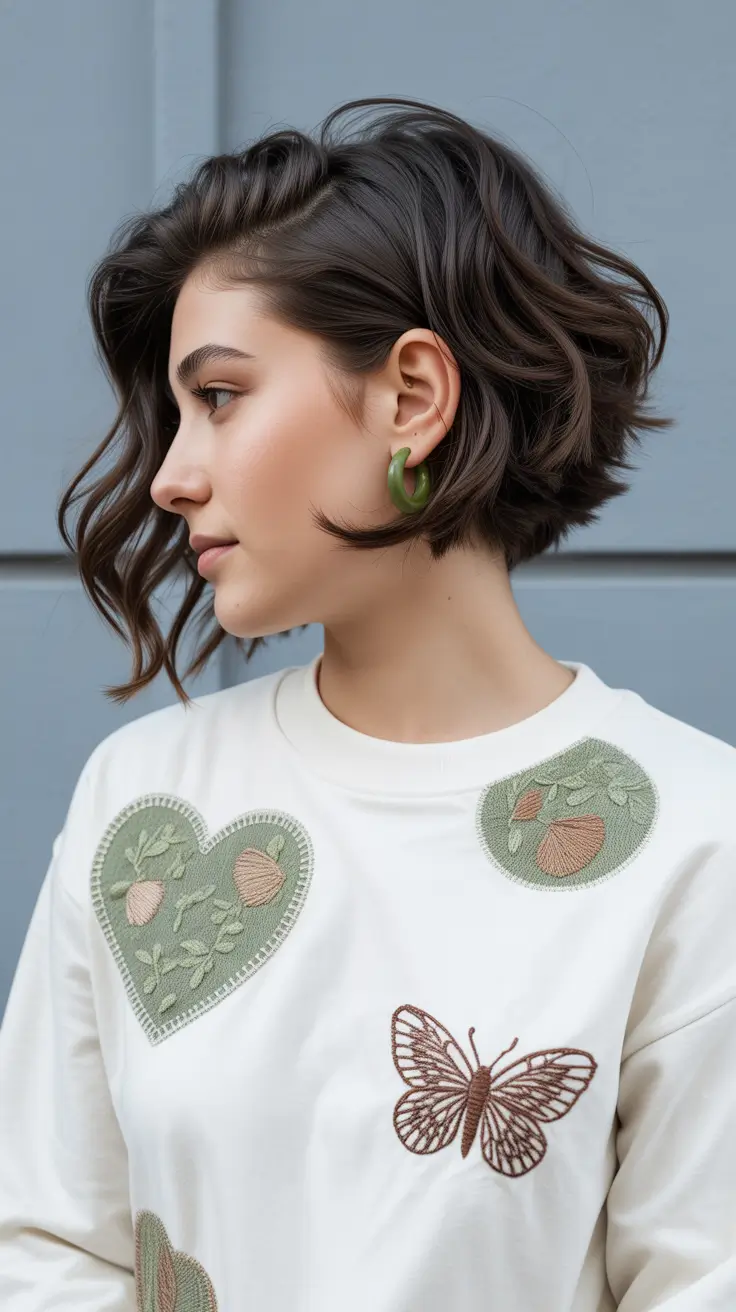 choppy bob haircut inspiration 2026 Soft Waves and Side Definition