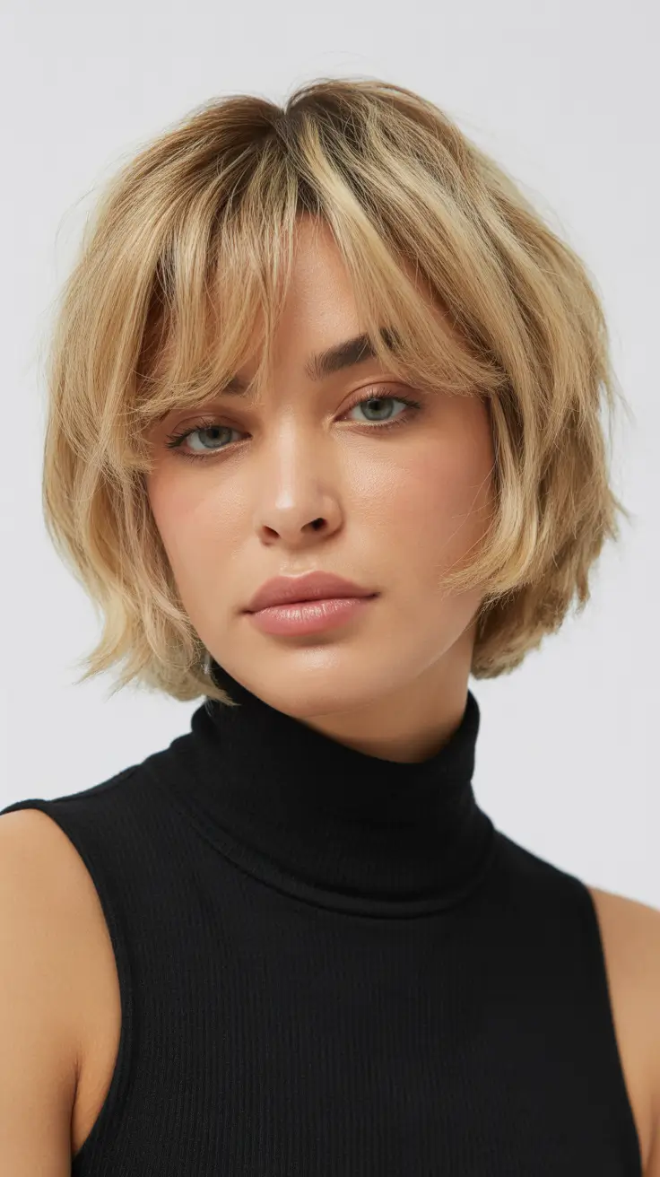 choppy bob haircut inspiration 2026 Effortless Blonde Lift