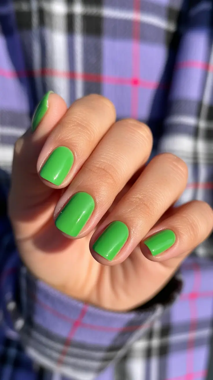 creative acrylic nails 2026 Fresh Green Pop For Everyday Energy