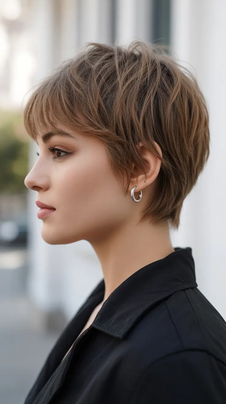 haircuts for thin fine hair short 2026 Soft Tousled Pixie with Light Texture