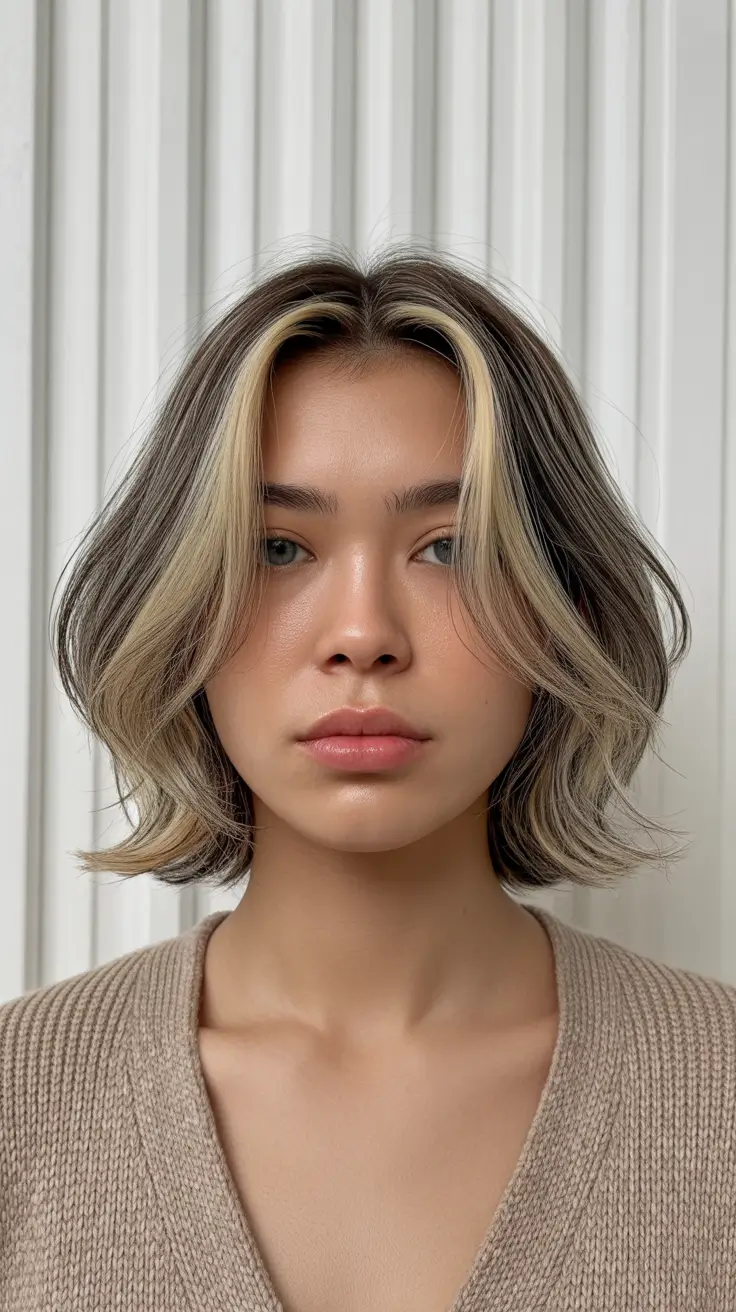 haircuts for thin fine hair medium short Blonde-Framed Medium Bob with Contrast