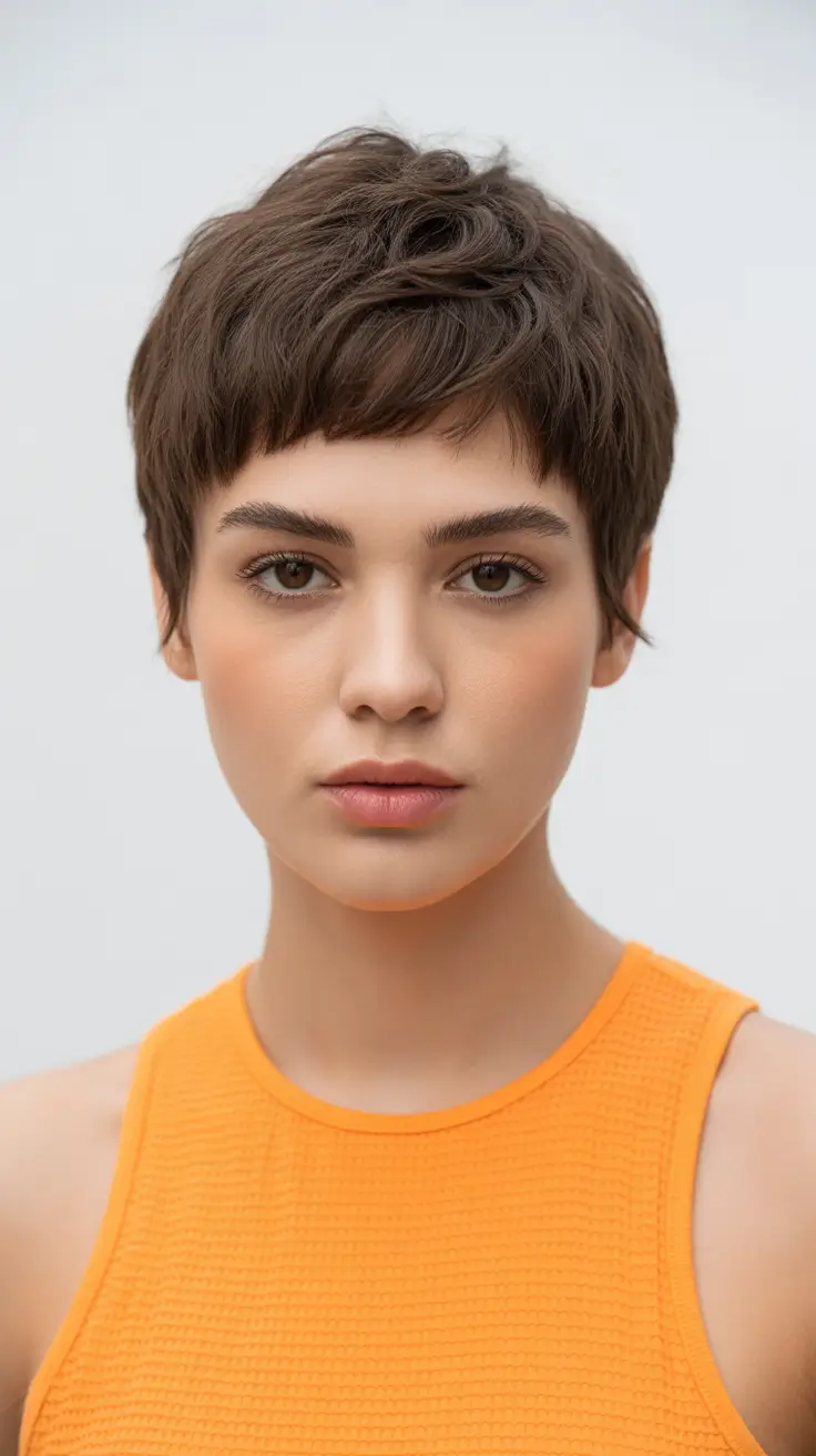 haircuts for thin fine hair short layers Short Textured Crop with Baby Bangs