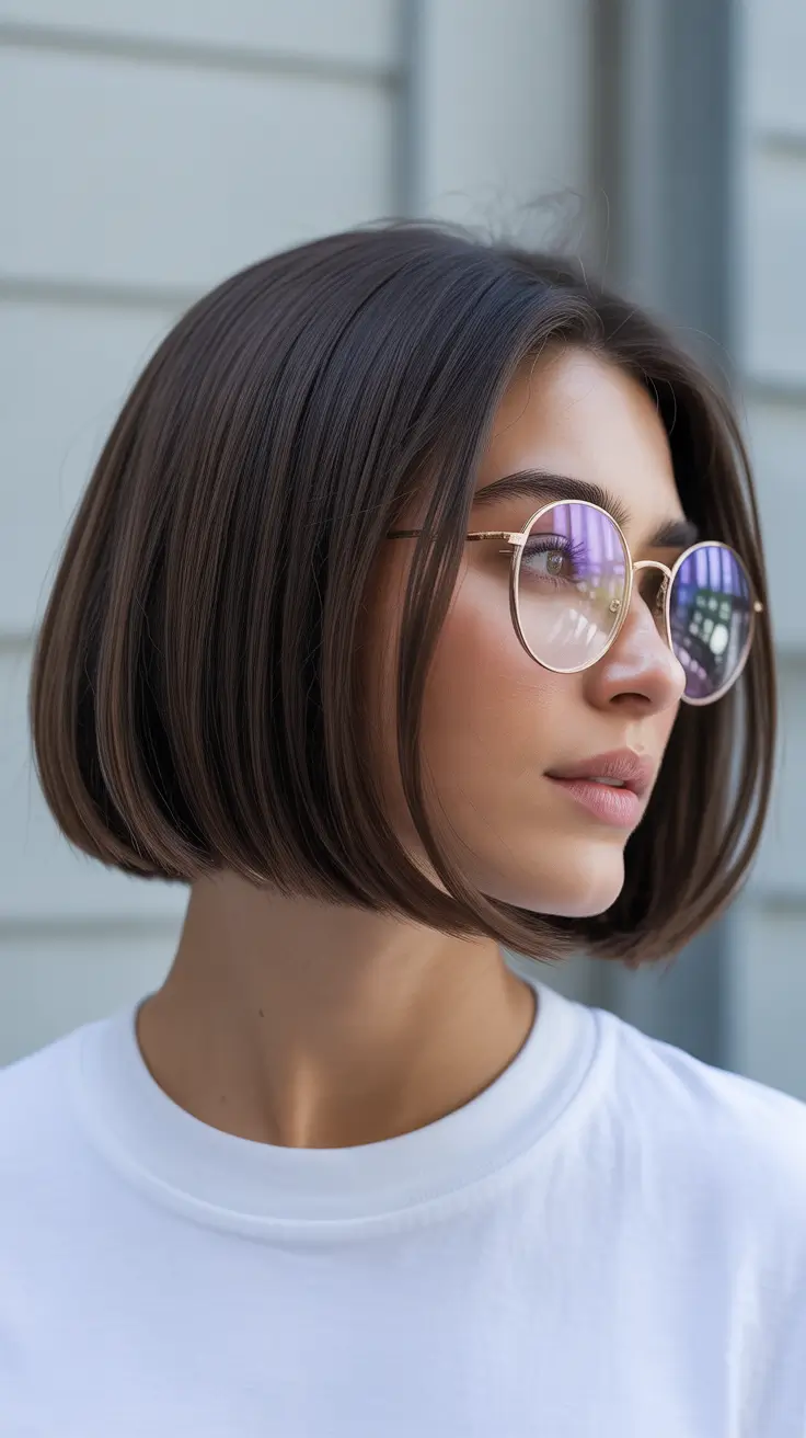 haircuts for thin fine hair straight Perfectly Straight Blunt Bob